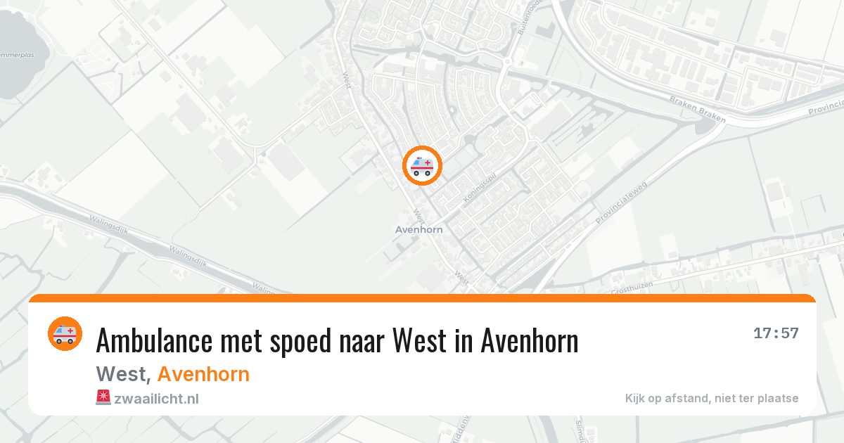 Ambulance met spoed naar West in Avenhorn — 14 feb 2026