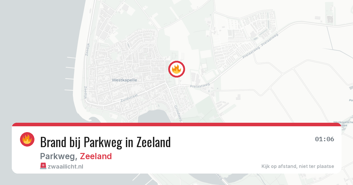 Brand bij Parkweg in Zeeland — 10 apr 2026