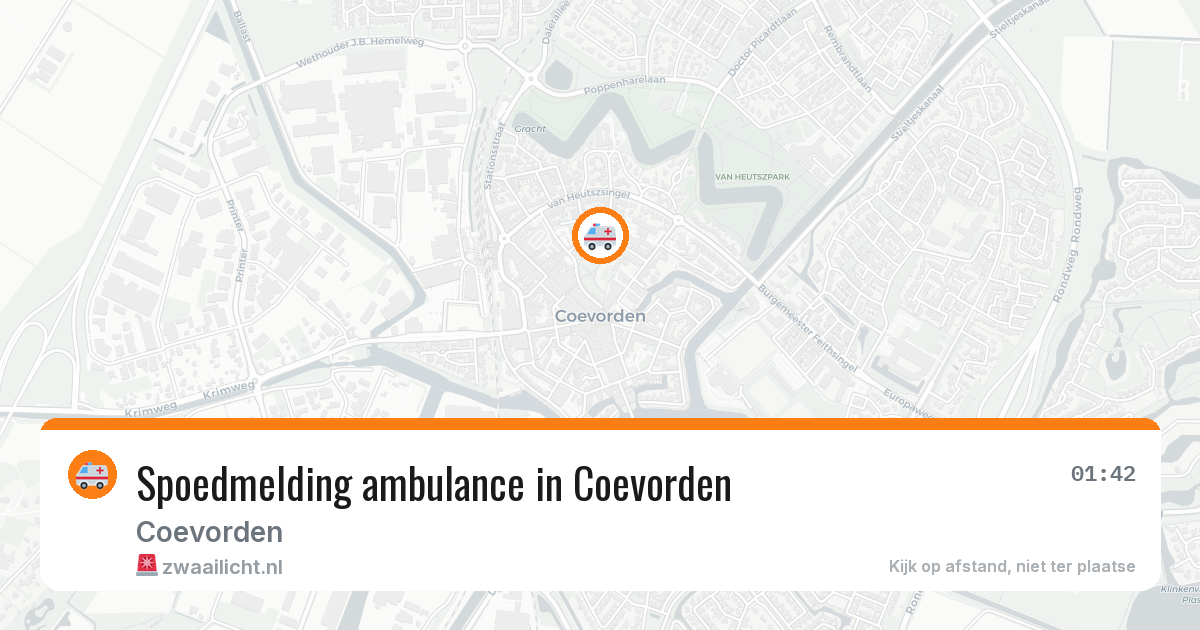 Spoedmelding ambulance in Coevorden — 19 jun 2026