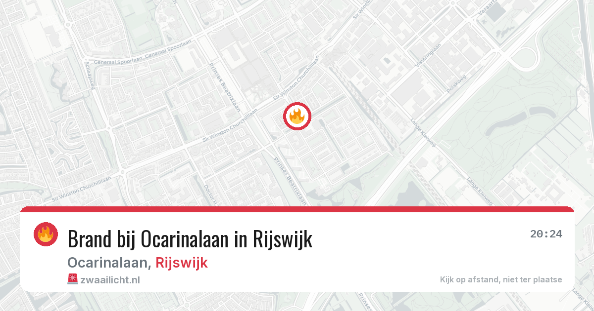 Brand bij Ocarinalaan in Rijswijk — 21 apr 2026