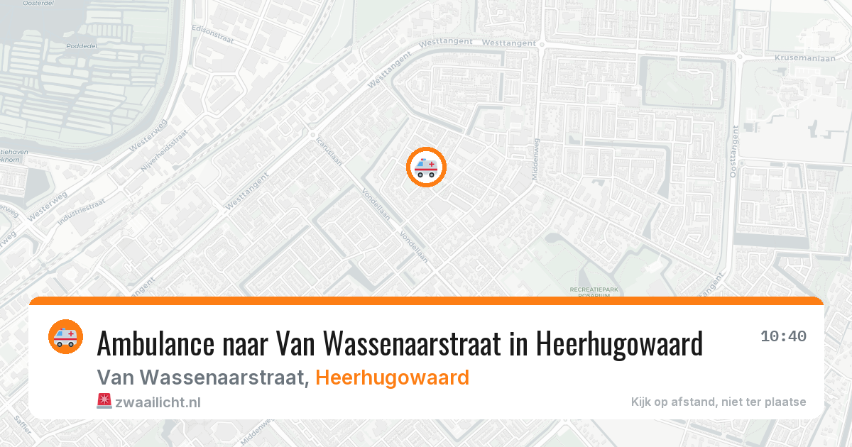 Ambulance naar Van Wassenaarstraat in Heerhugowaard — 18 jun 2026