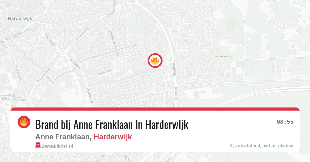 Brand bij Anne Franklaan in Harderwijk — 28 jun 2026