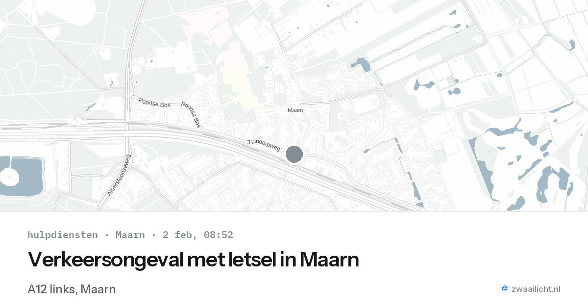 Verkeersongeval met letsel in Maarn — 2 feb 2026