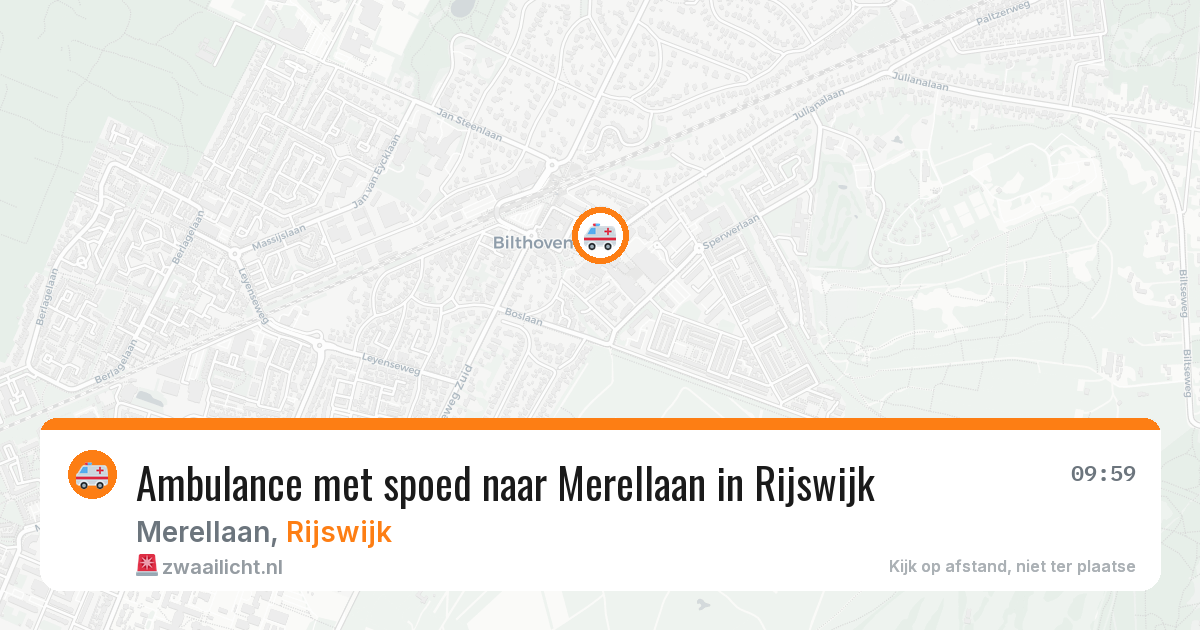 Ambulance met spoed naar Merellaan in Rijswijk — 29 jan 2026