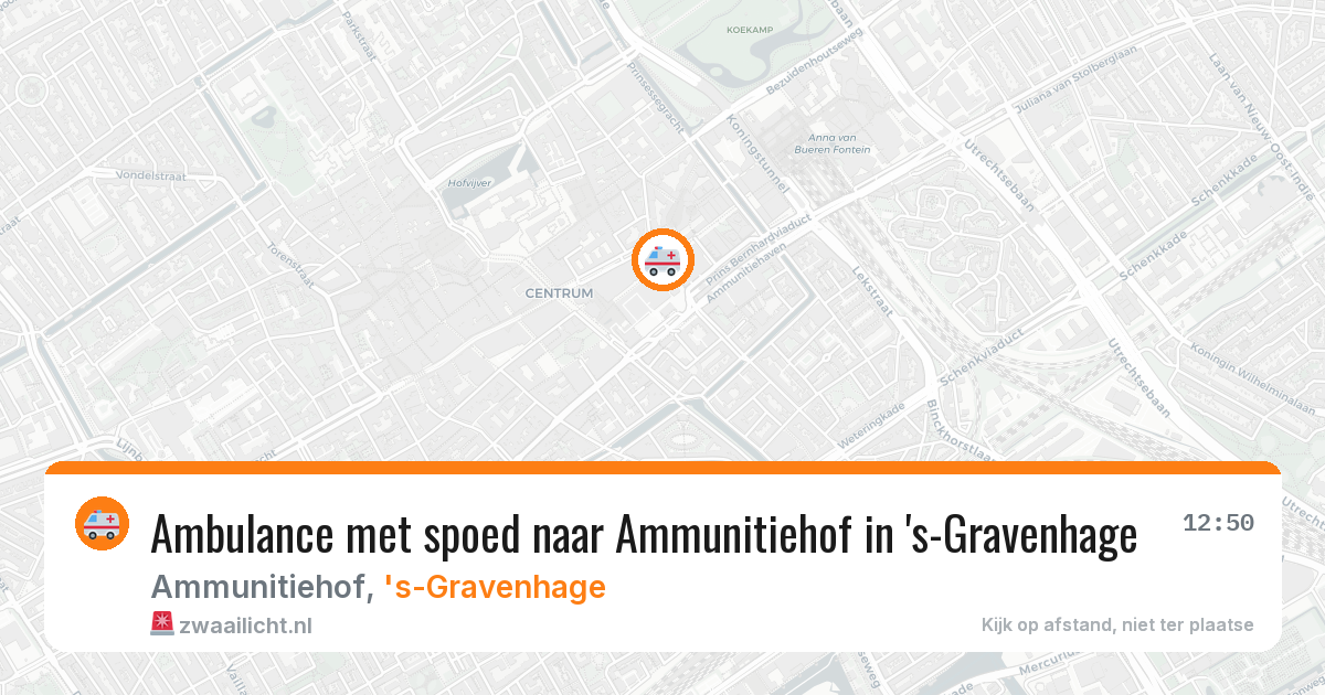 Ambulance met spoed naar Ammunitiehof in 's-Gravenhage — 10 jun 2026