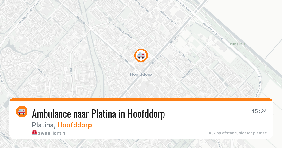 Ambulance naar Platina in Hoofddorp — 24 mrt 2026