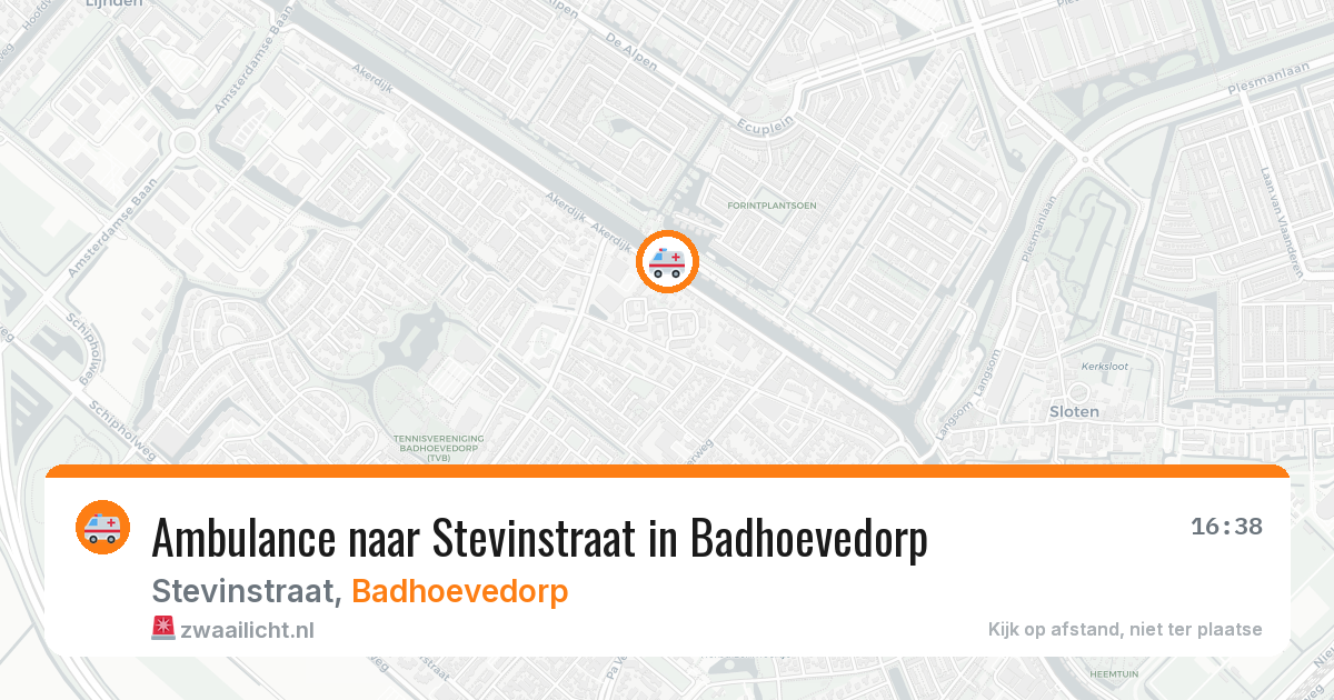 Ambulance naar Stevinstraat in Badhoevedorp — 10 jun 2026