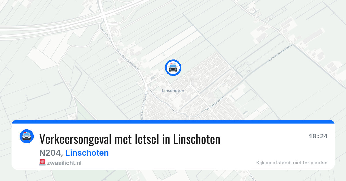 Verkeersongeval met letsel in Linschoten — 10 jun 2026