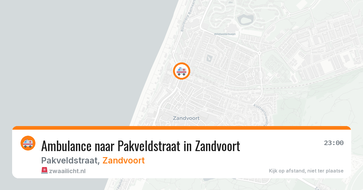 Ambulance naar Pakveldstraat in Zandvoort — 19 mei 2026