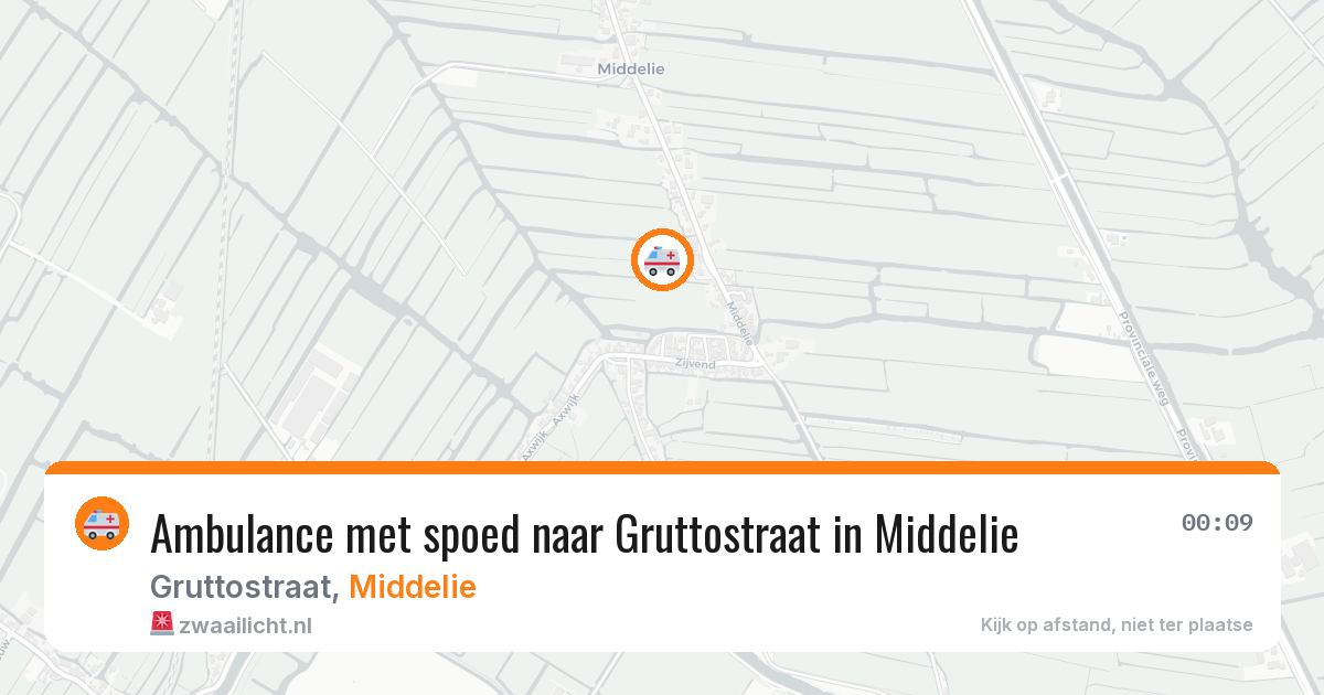 Ambulance met spoed naar Gruttostraat in Middelie — 25 jun 2026
