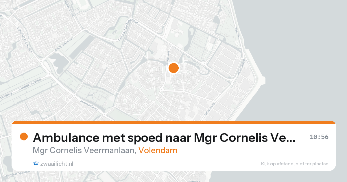 Ambulance met spoed naar Mgr Cornelis Veermanlaan in Volendam — 16 aug 2026