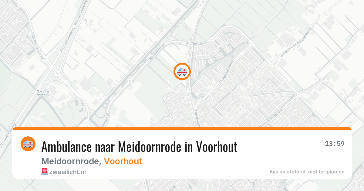 Ambulance naar Meidoornrode in Voorhout — 22 apr 2026