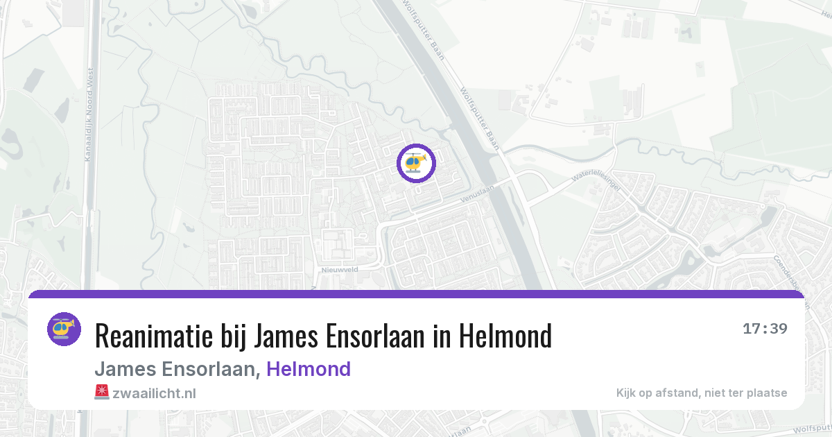 Reanimatie bij James Ensorlaan in Helmond — 19 jul 2026