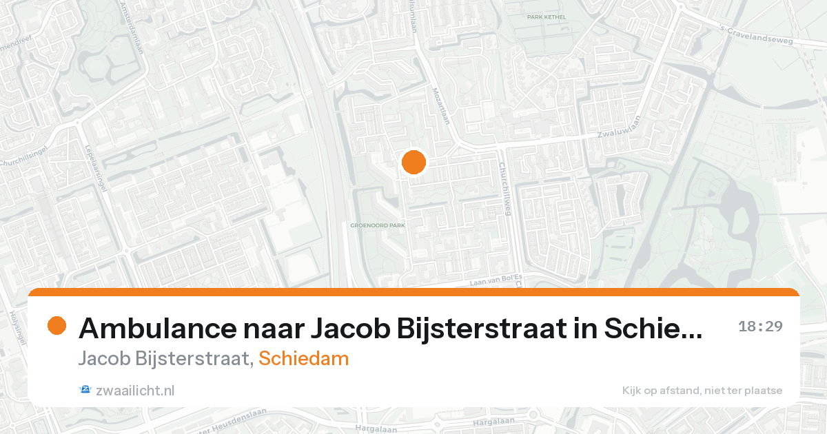 Ambulance naar Jacob Bijsterstraat in Schiedam — 25 aug 2026