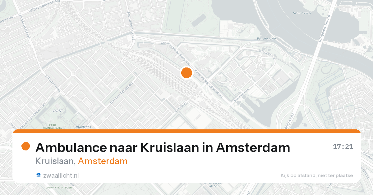 Ambulance naar Kruislaan in Amsterdam — 23 mei 2026