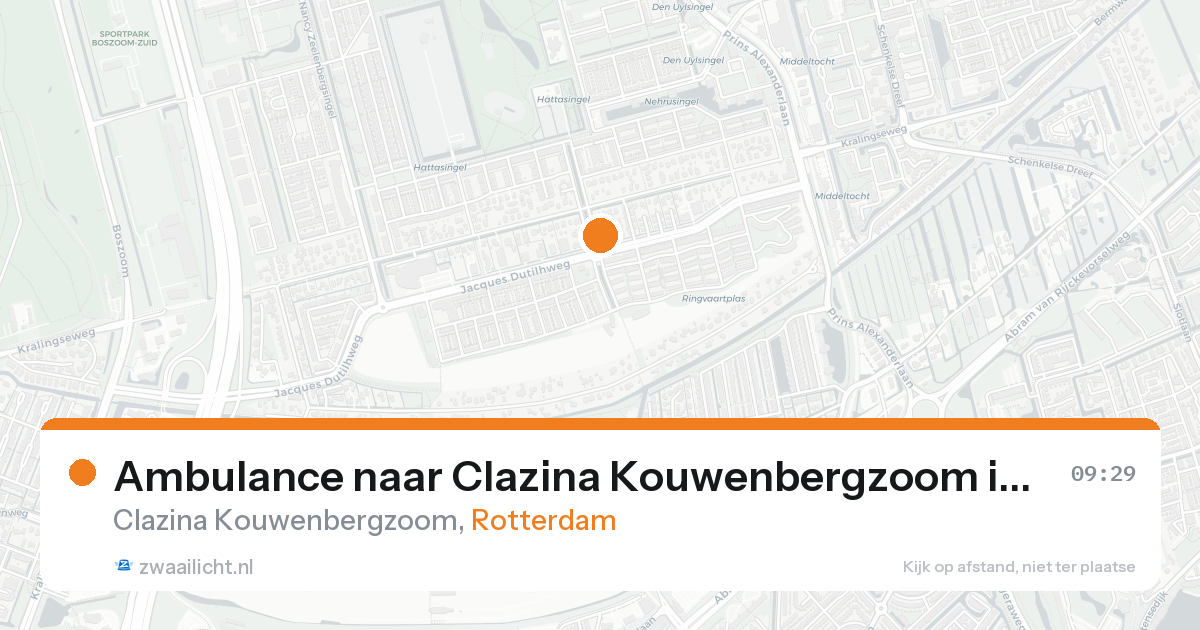 Ambulance naar Clazina Kouwenbergzoom in Rotterdam — 15 aug 2026