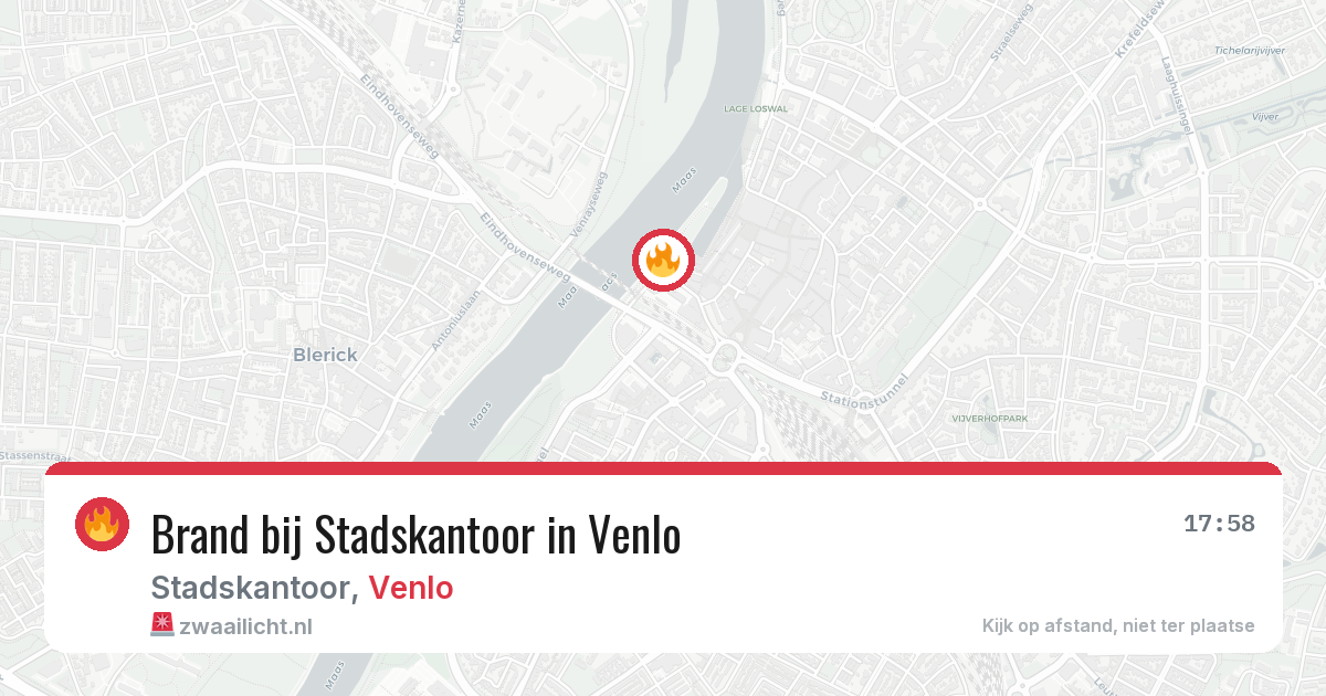 Brand bij Stadskantoor in Venlo — 21 mei 2026