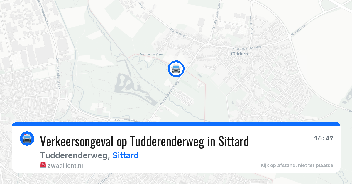 Verkeersongeval op Tudderenderweg in Sittard — 21 jan 2026