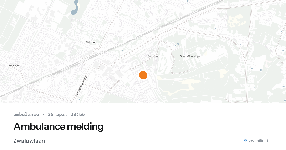 Ambulance melding — 26 apr 2026