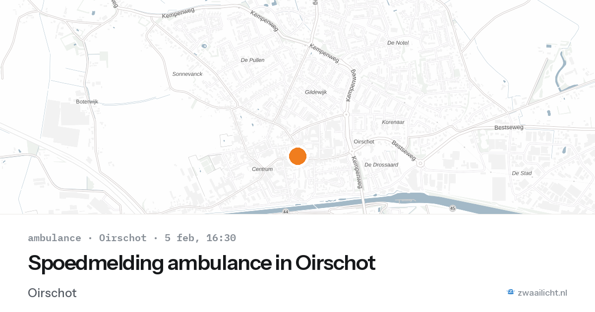 Spoedmelding ambulance in Oirschot — 5 feb 2026