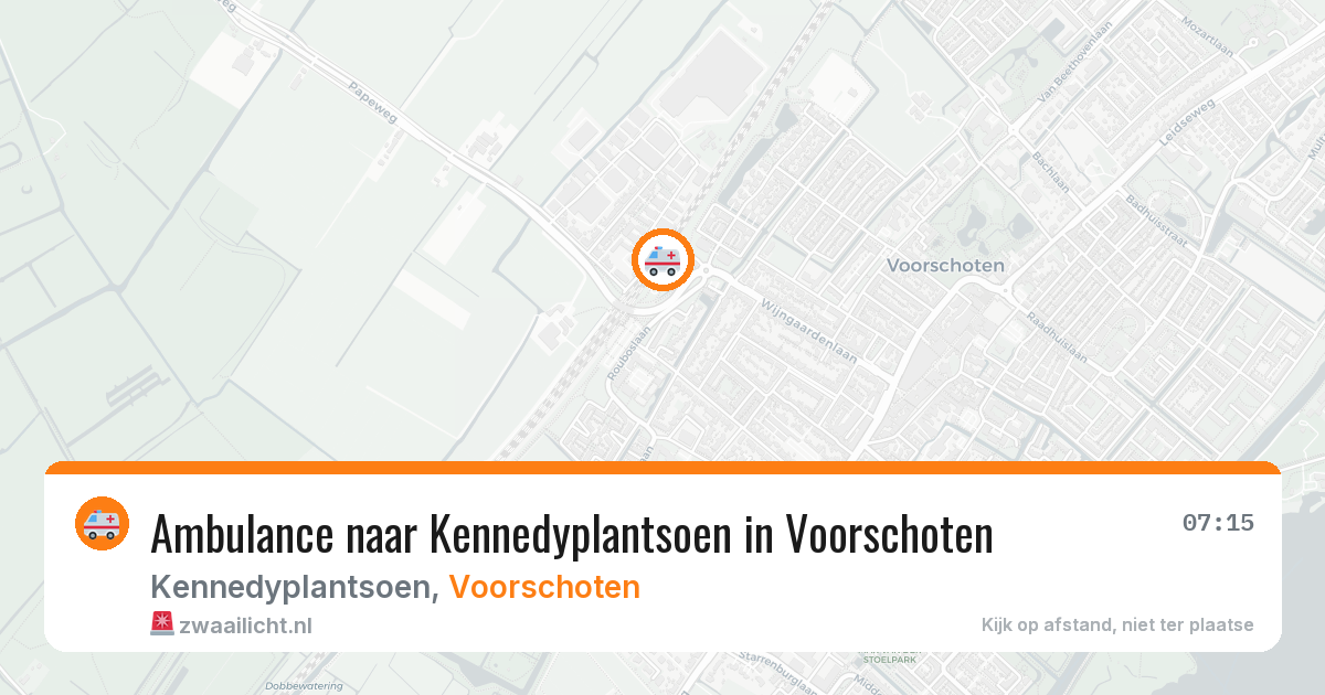 Ambulance naar Kennedyplantsoen in Voorschoten — 10 aug 2026