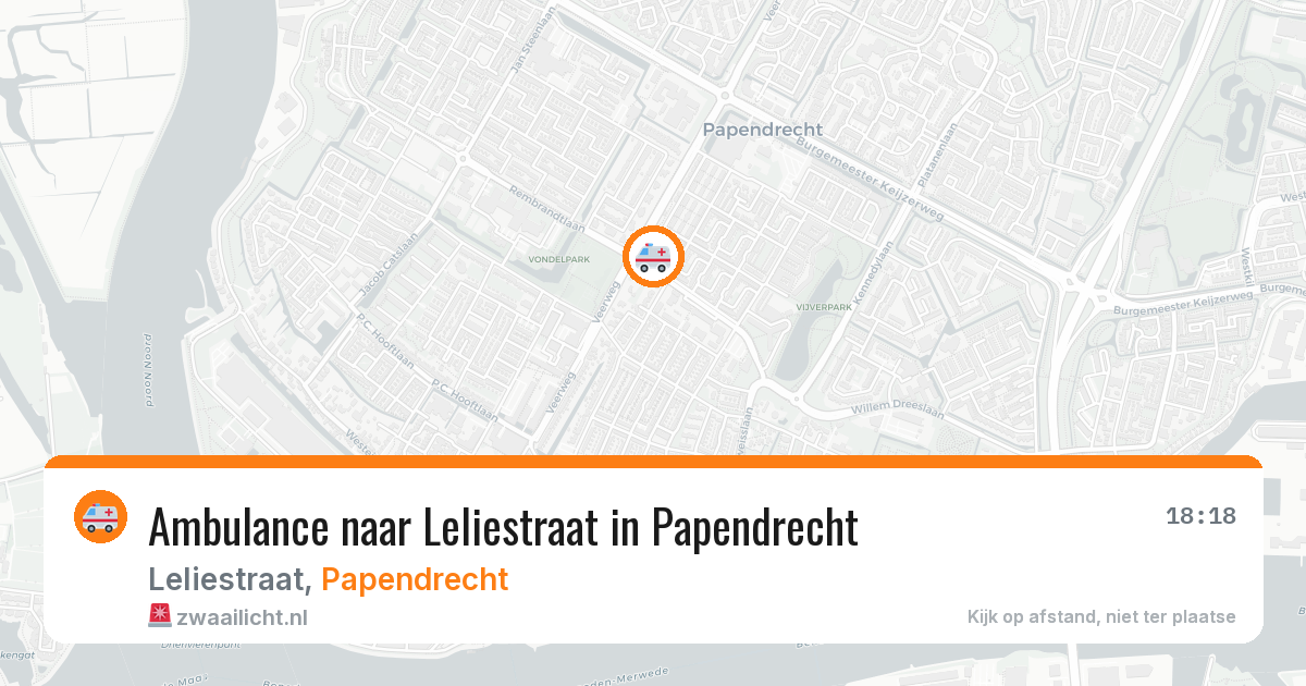 Ambulance naar Leliestraat in Papendrecht — 30 jun 2026