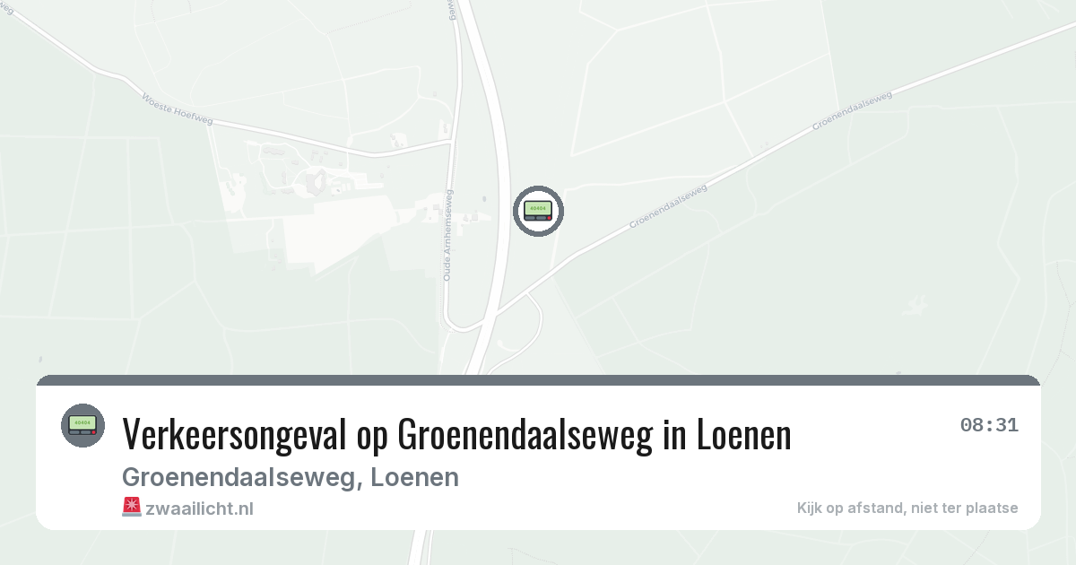 Verkeersongeval op Groenendaalseweg in Loenen — 21 jul 2026