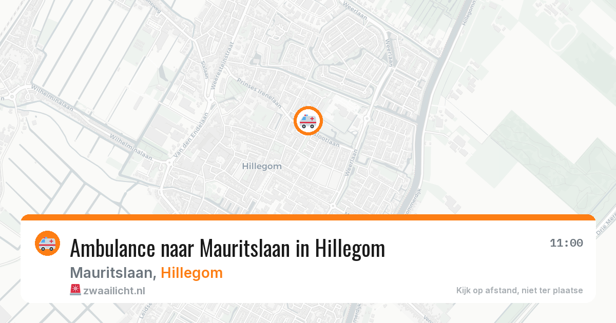 Ambulance naar Mauritslaan in Hillegom — 1 aug 2026