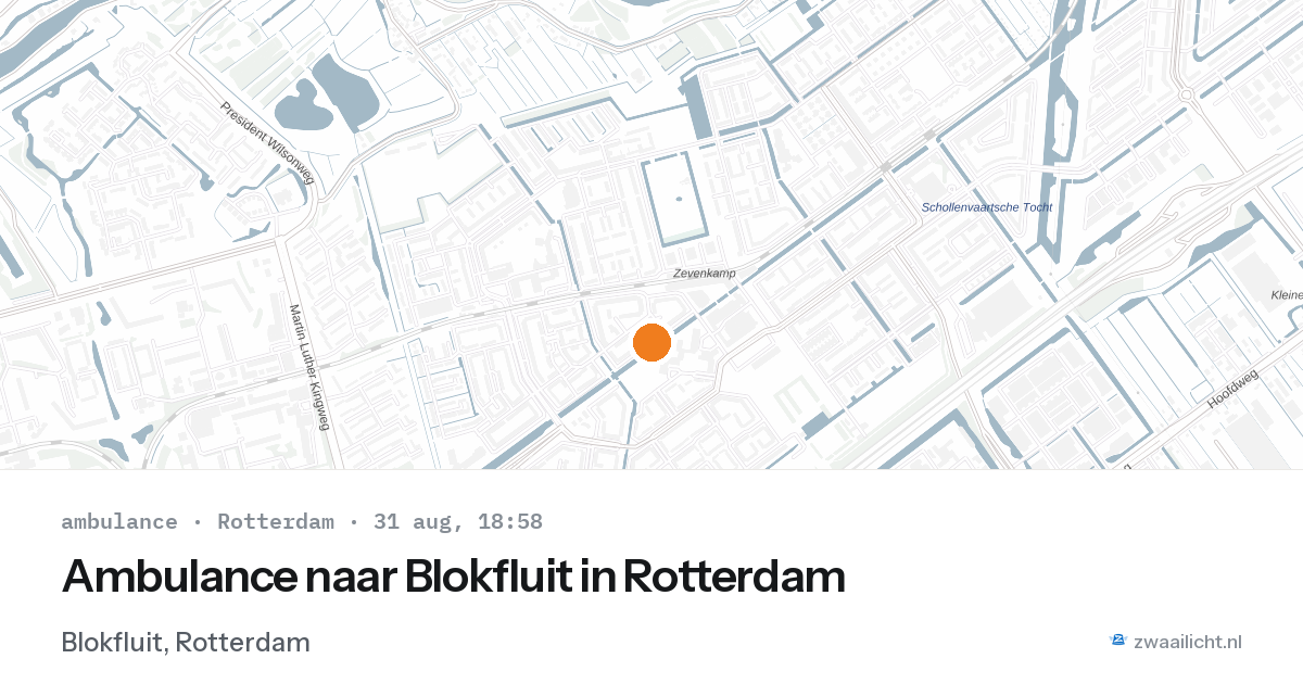Ambulance naar Blokfluit in Rotterdam — 31 aug 2026