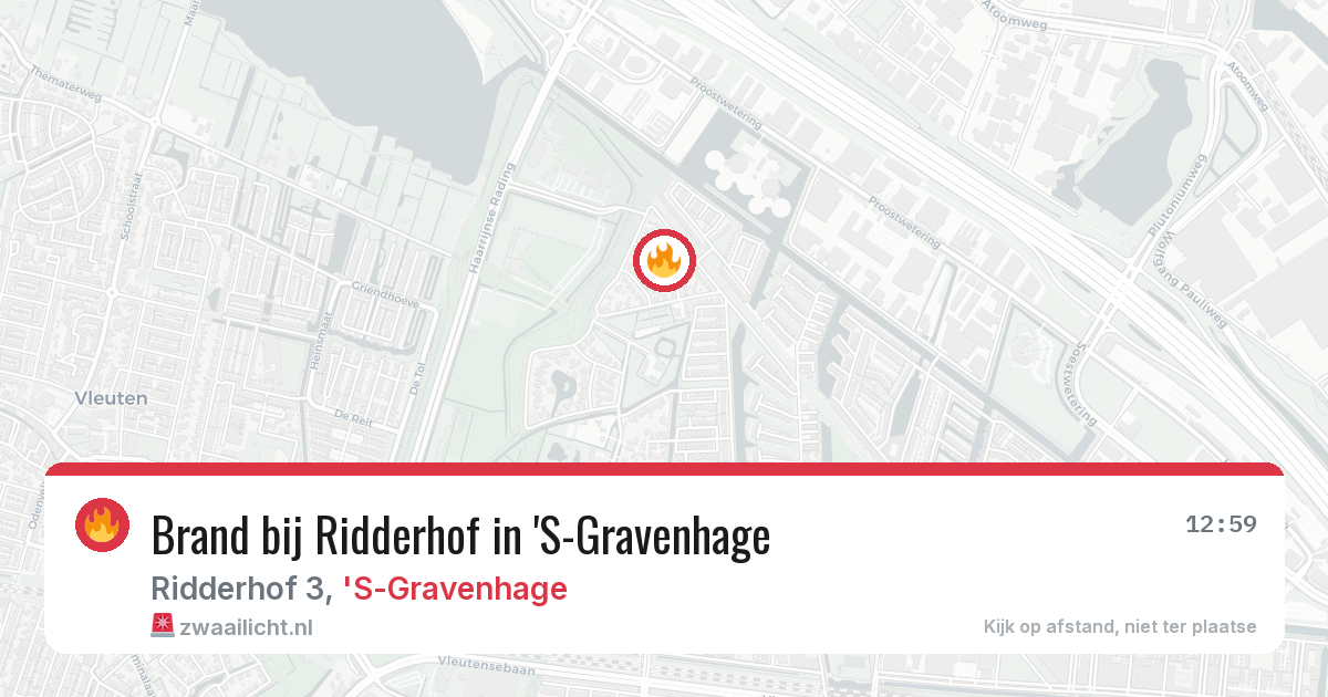 Brand bij Ridderhof in 'S-Gravenhage — 25 jun 2026