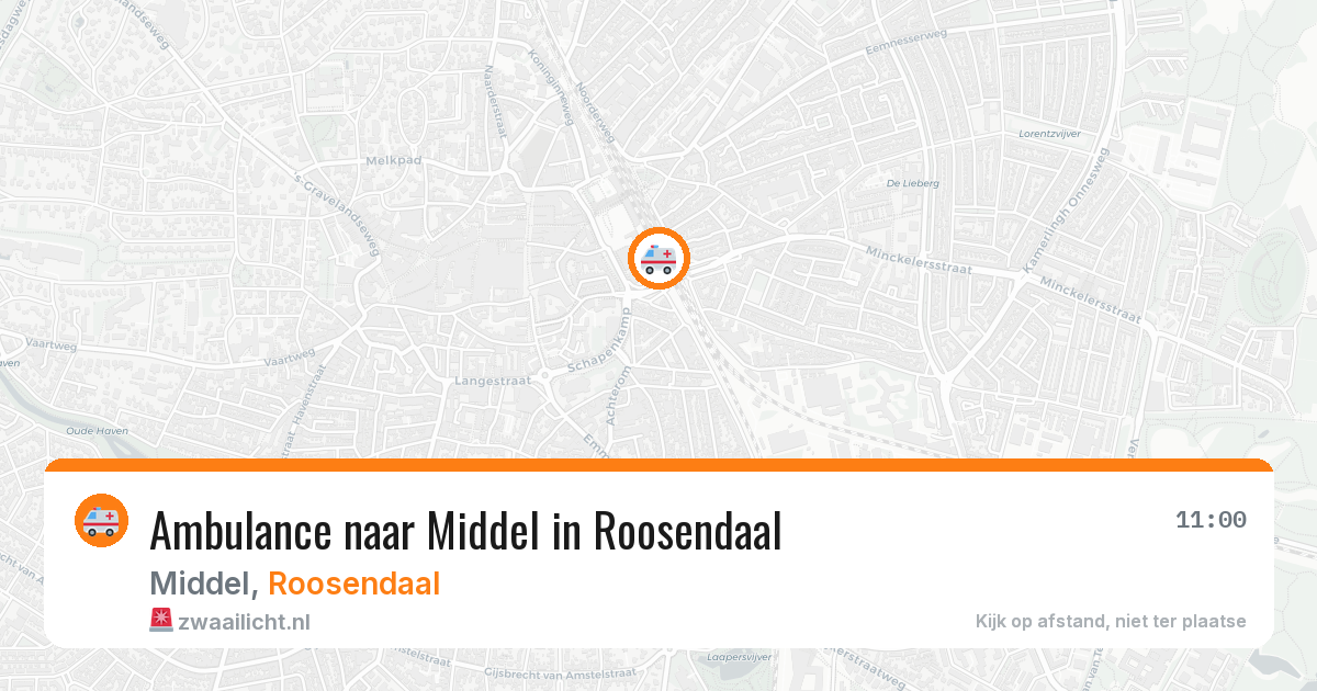 Ambulance naar Middel in Roosendaal — 30 jan 2026