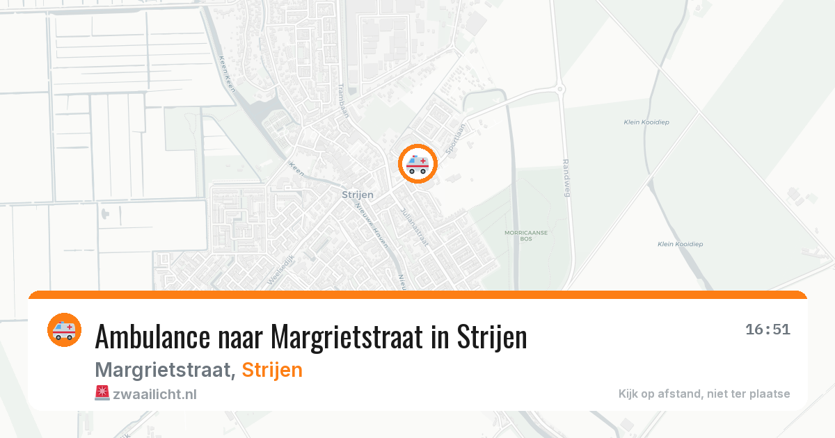 Ambulance naar Margrietstraat in Strijen — 10 aug 2026