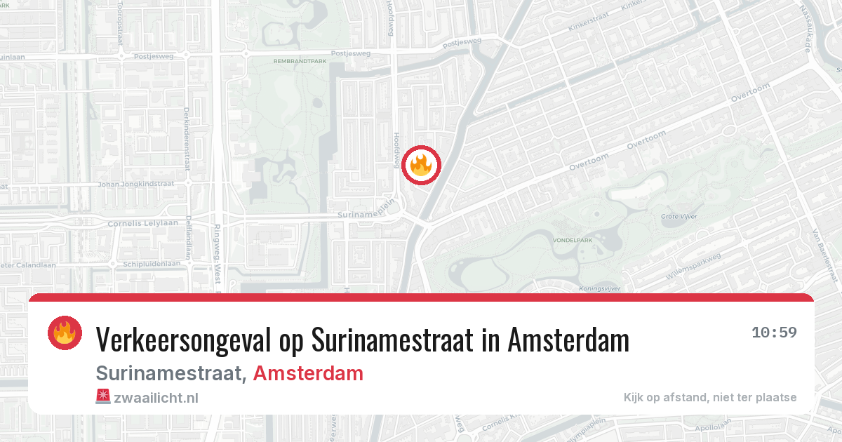 Verkeersongeval op Surinamestraat in Amsterdam — 20 mei 2026