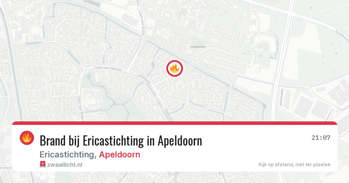 Brand bij Ericastichting in Apeldoorn — 3 aug 2026
