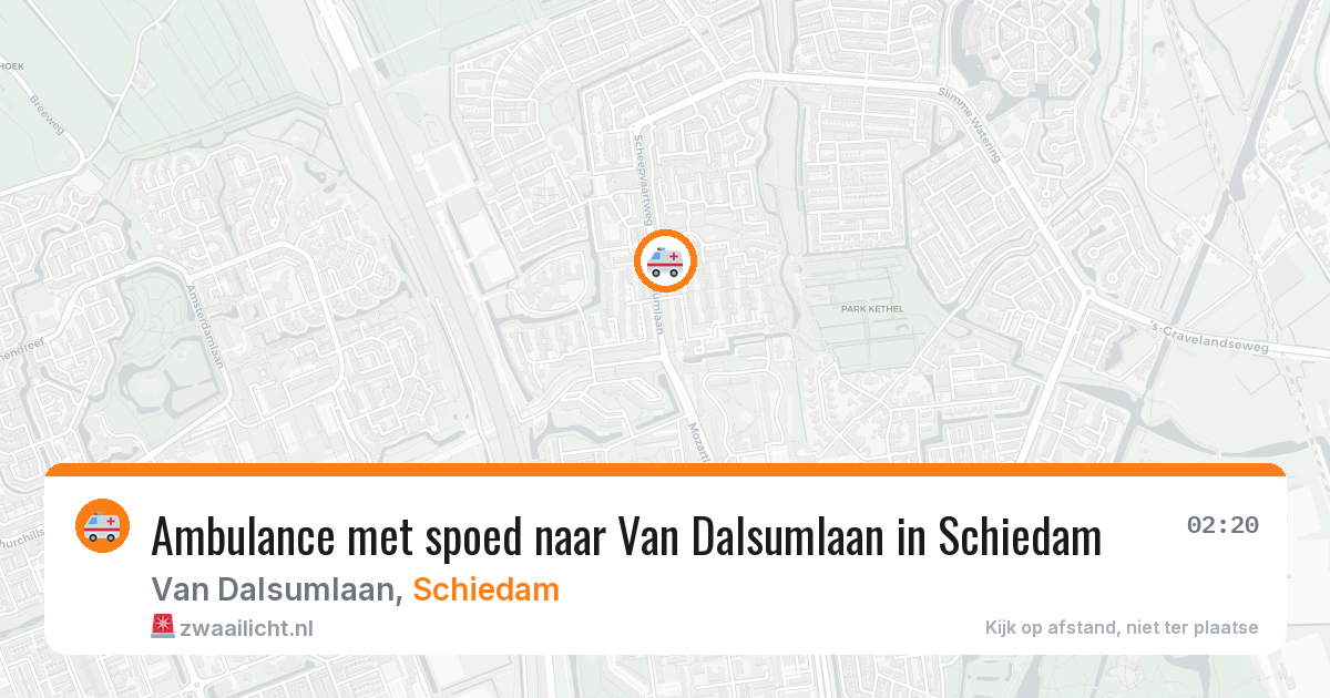 Ambulance met spoed naar Van Dalsumlaan in Schiedam — 11 jul 2026