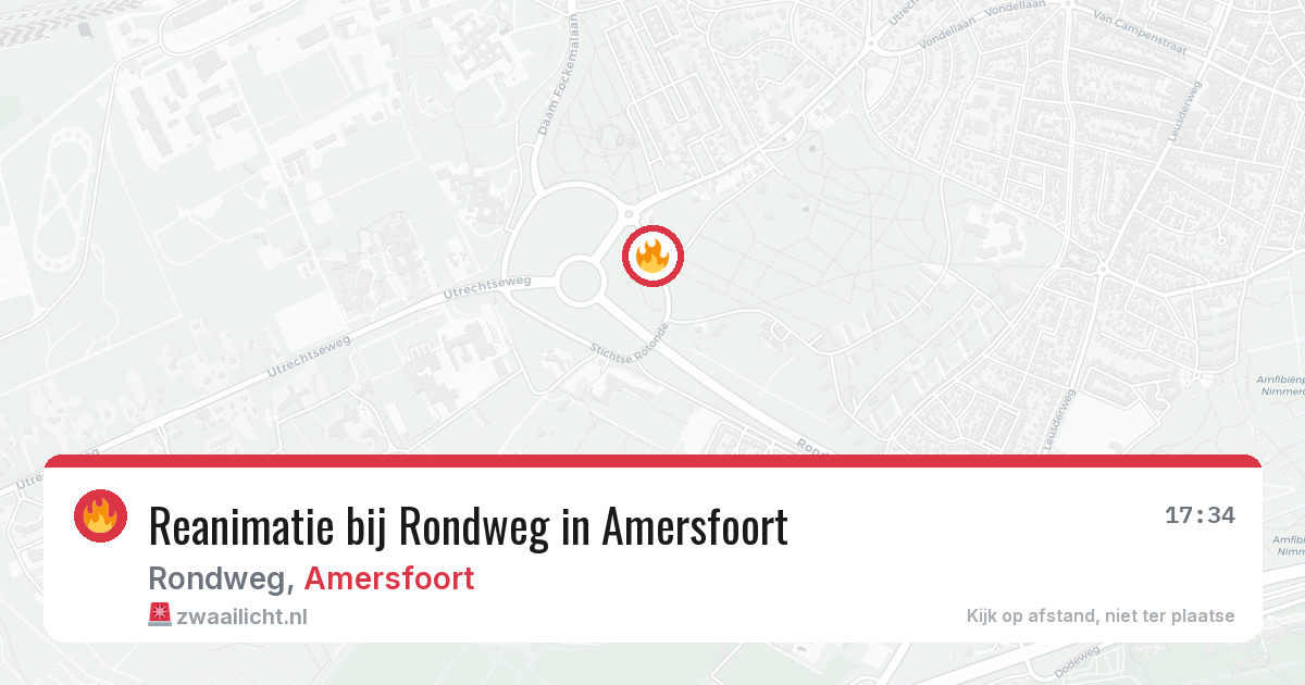 Reanimatie bij Rondweg in Amersfoort — 16 mei 2026