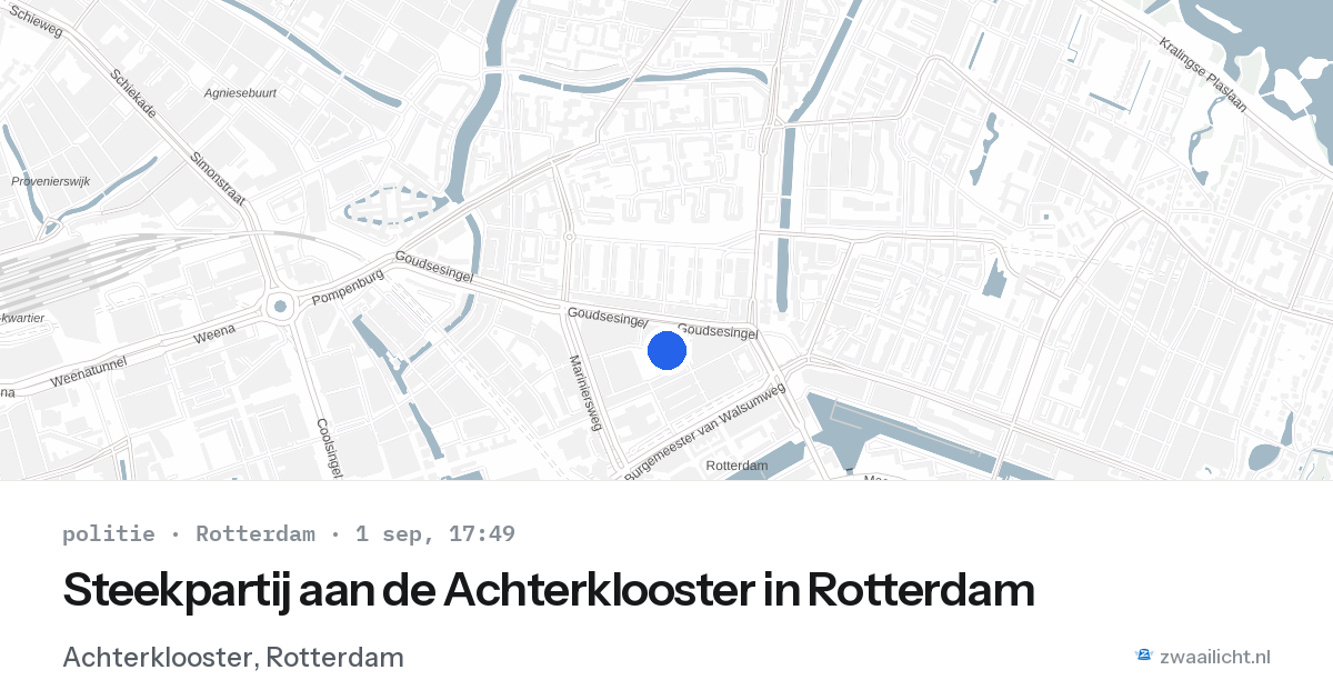 Steekpartij aan de Achterklooster in Rotterdam — 1 sep 2026