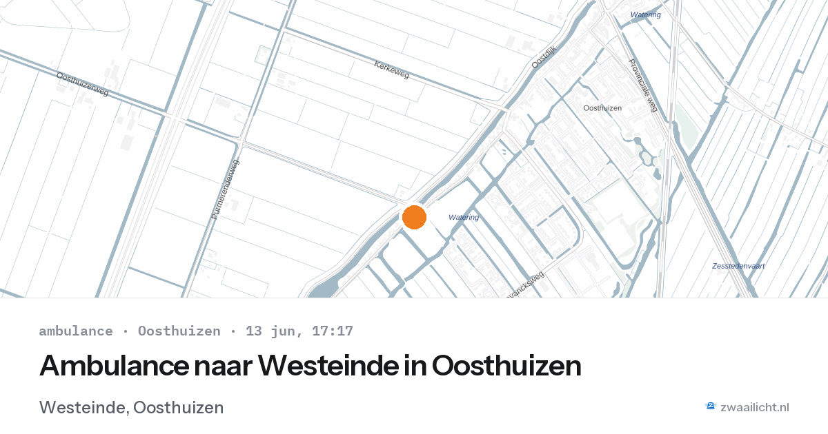 Ambulance naar Westeinde in Oosthuizen — 13 jun 2026