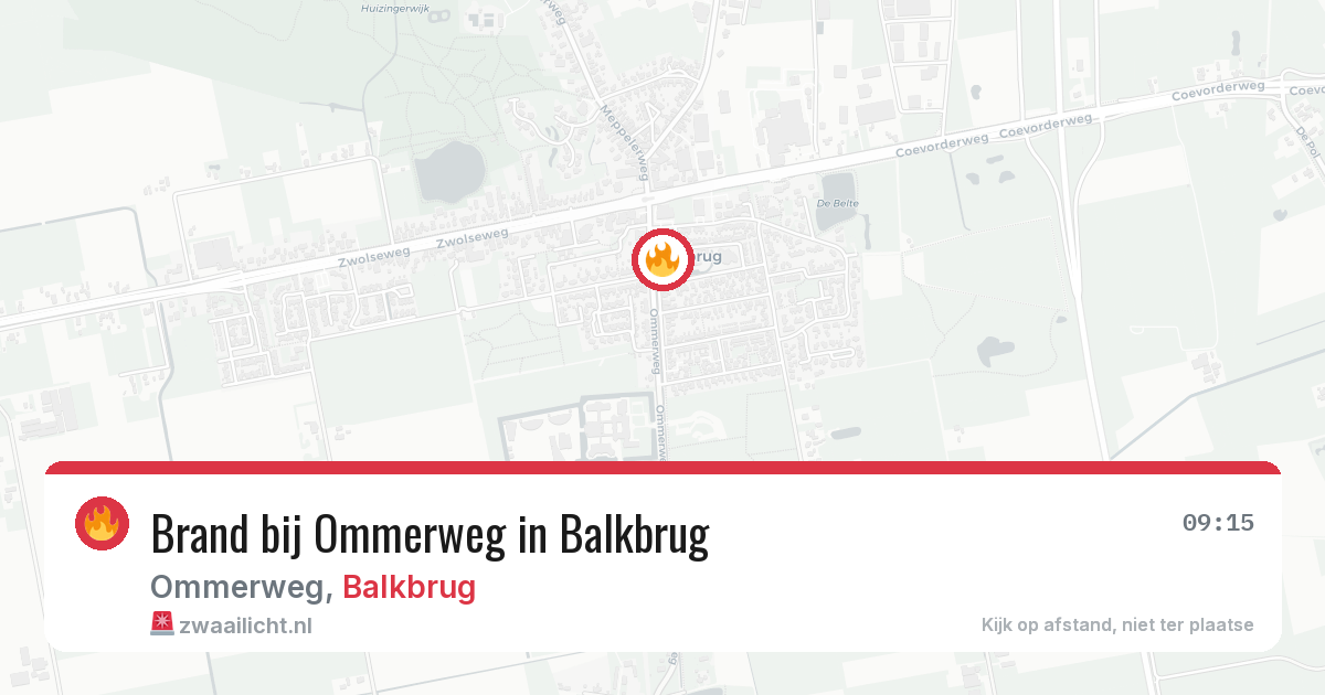 Brand bij Ommerweg in Balkbrug — 21 jun 2026