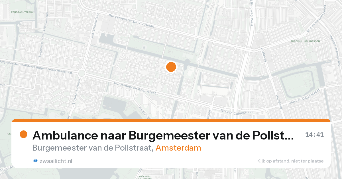 Ambulance naar Burgemeester van de Pollstraat in Amsterdam — 20 aug 2026