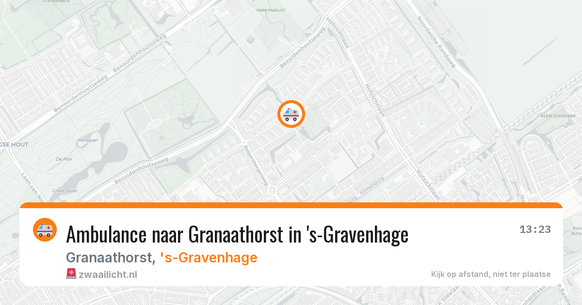 Ambulance naar Granaathorst in 's-Gravenhage — 9 aug 2026