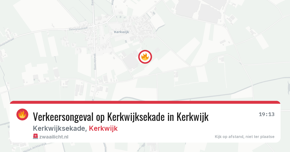 Verkeersongeval op Kerkwijksekade in Kerkwijk — 20 jun 2026