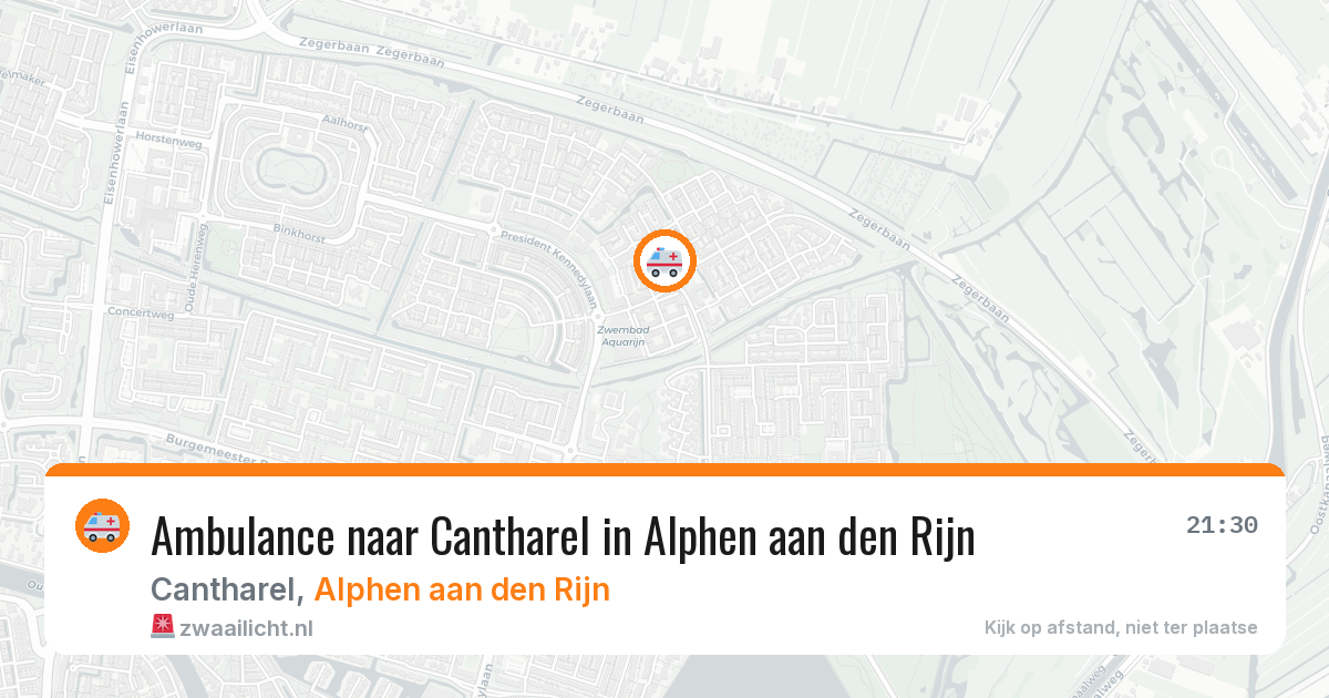 Ambulance naar Cantharel in Alphen aan den Rijn — 4 aug 2026