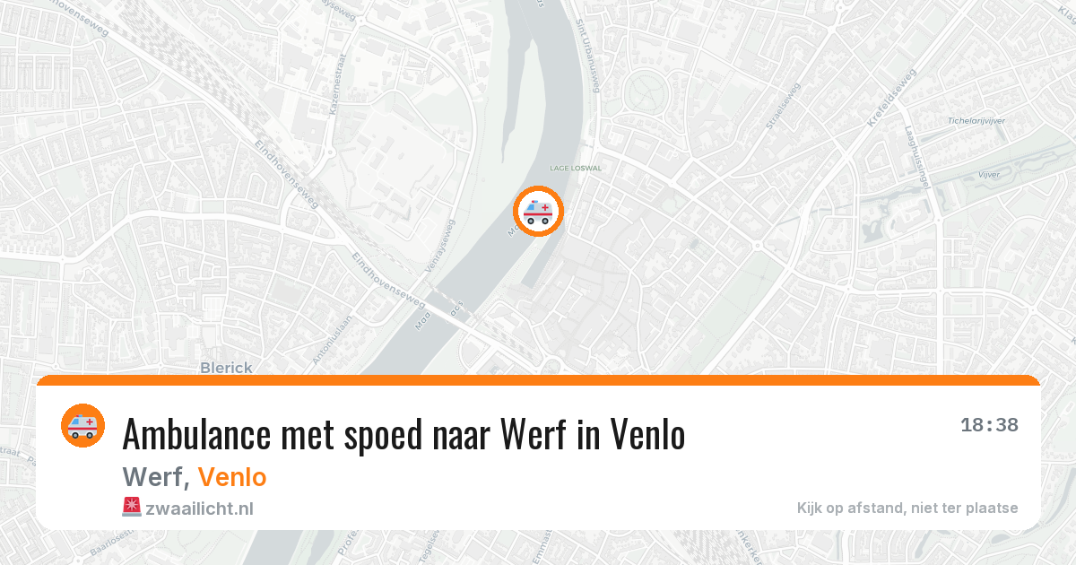 Ambulance met spoed naar Werf in Venlo — 3 aug 2026