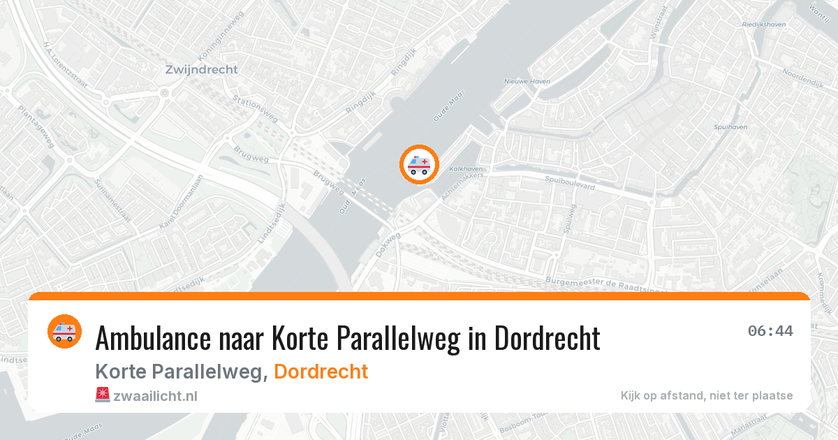 Ambulance naar Korte Parallelweg in Dordrecht — 21 jun 2026