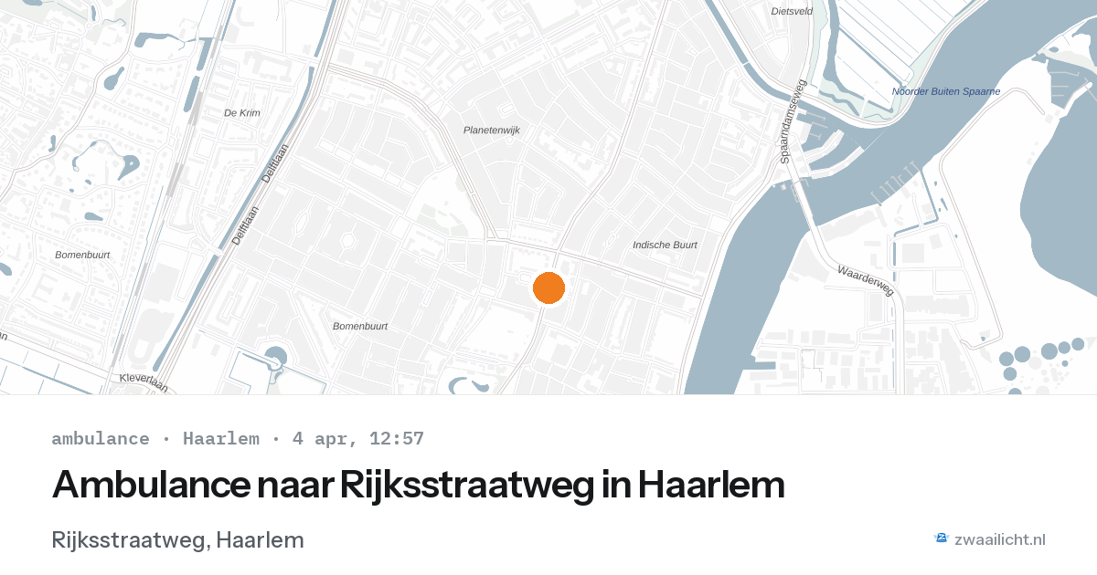 Ambulance naar Rijksstraatweg in Haarlem — 4 apr 2026