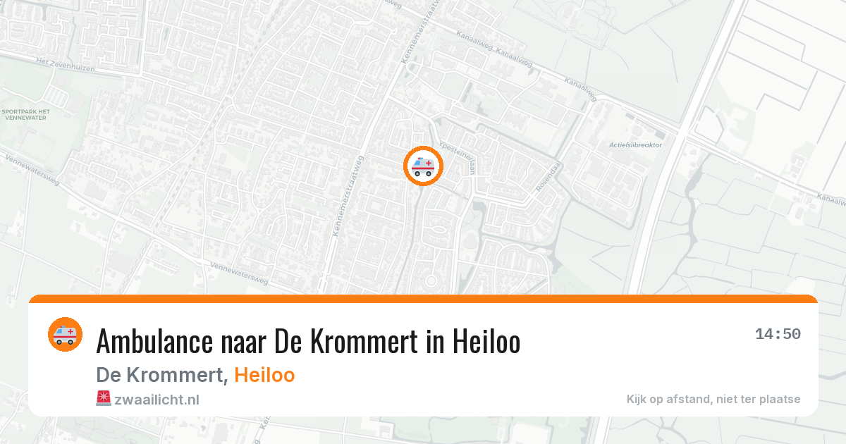 Ambulance naar De Krommert in Heiloo — 10 aug 2026