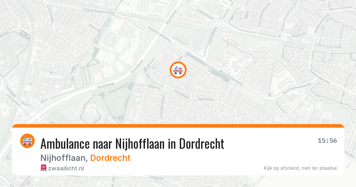 Ambulance naar Nijhofflaan in Dordrecht — 24 mrt 2026