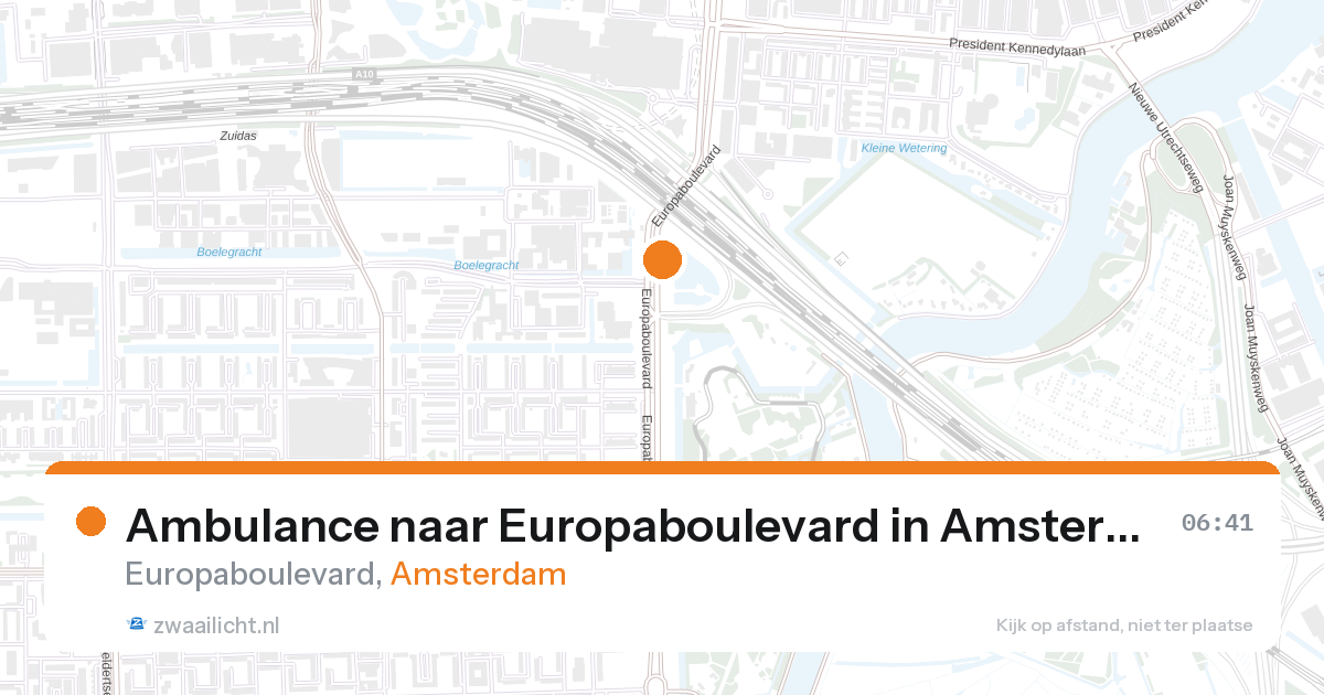 Ambulance naar Europaboulevard in Amsterdam — 27 aug 2026