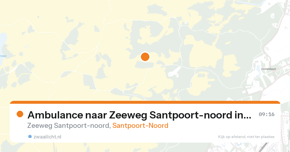 Ambulance naar Zeeweg Santpoort-noord in Santpoort-Noord — 22 aug 2026